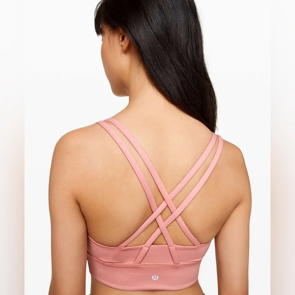 Lululemon Energy Bra *Long Line in Peach Pink Size 12